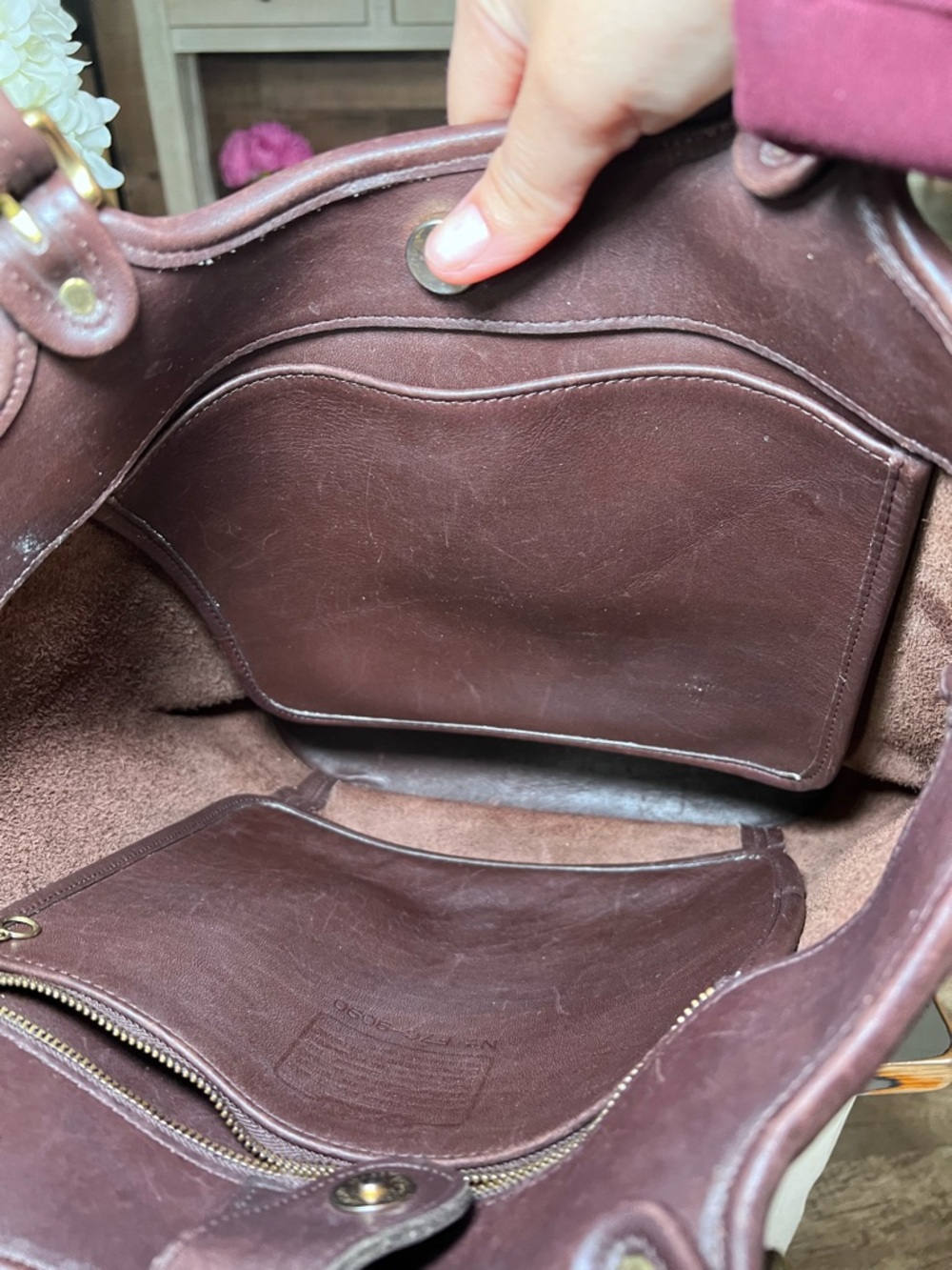 Coach Vintage 9090 LEGACY LARGE SHOPPER Shoulder Tote Bag Dark Brown Leather USA - Picture 9 of 15